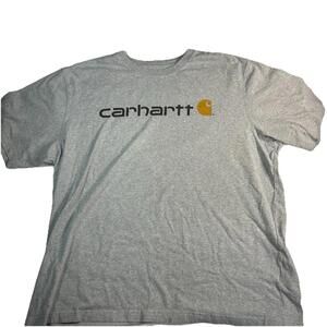 Carhartt Men's Logo Graphic Loose Fit T-Shirt Short Sleeve Size 2XL, Gray‎